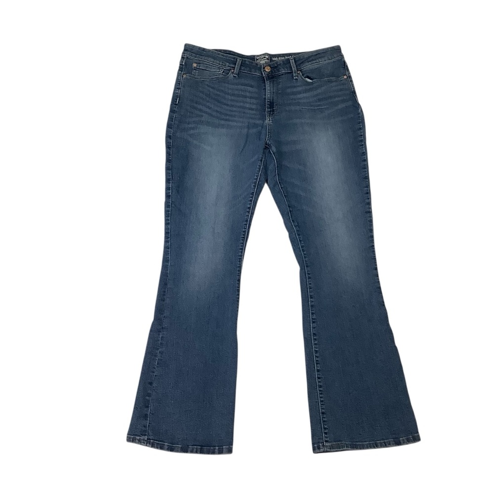 Signature by Levi Strauss Mid-rise Bootcut Jeans Sz 16M Dark Blue Wash